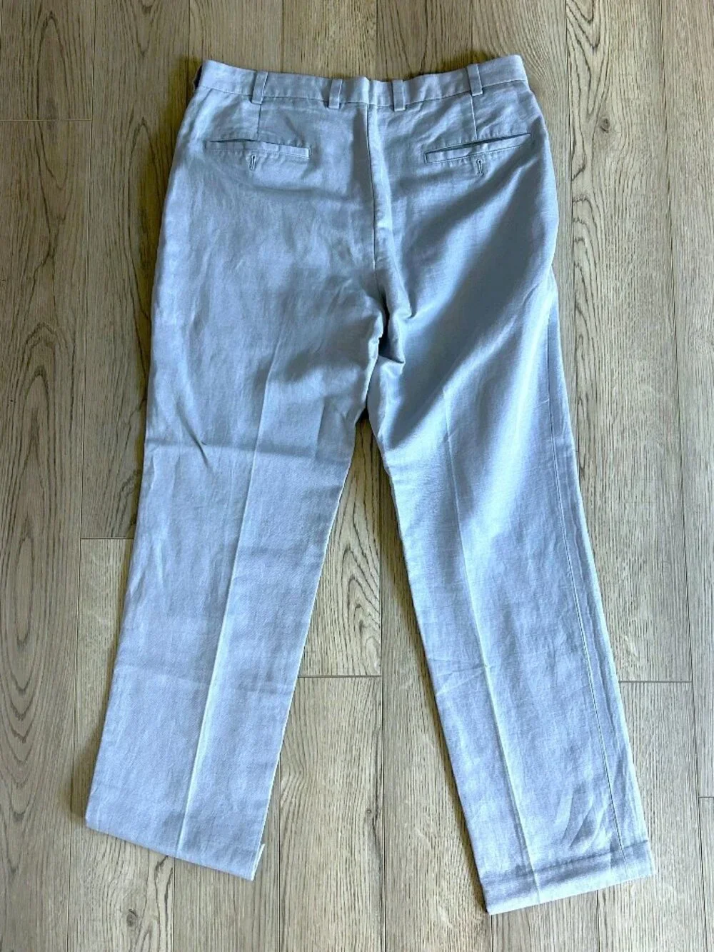 Brooks Brothers Clark Pants 34x32 Baird McNutt Irish Linen Cotton Light Blue
